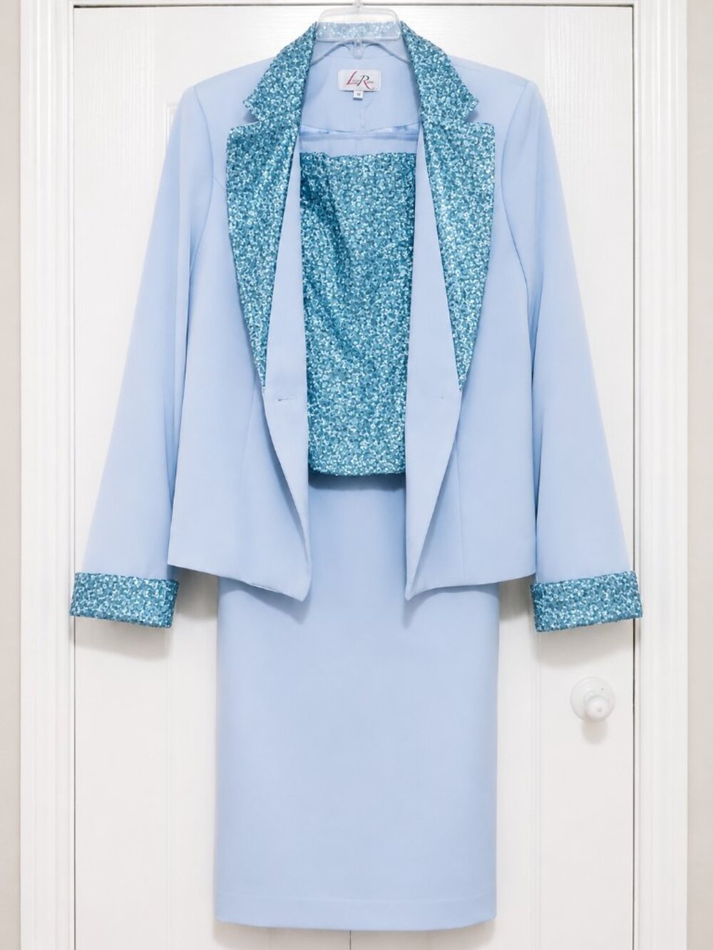 Lisa Rene Lt Blue 3-Piece Suit